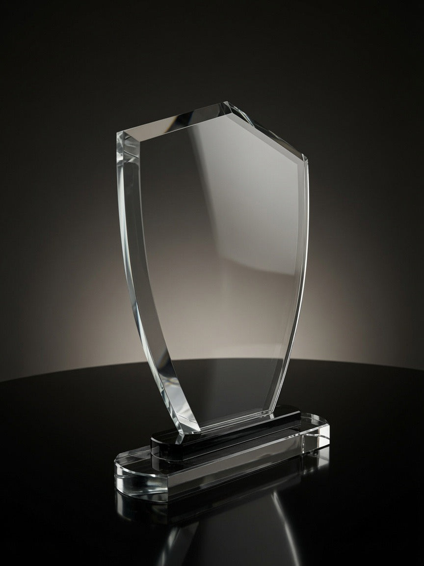 Crystal shield award