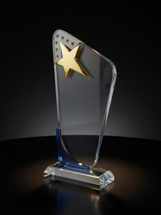Blue star crystal award