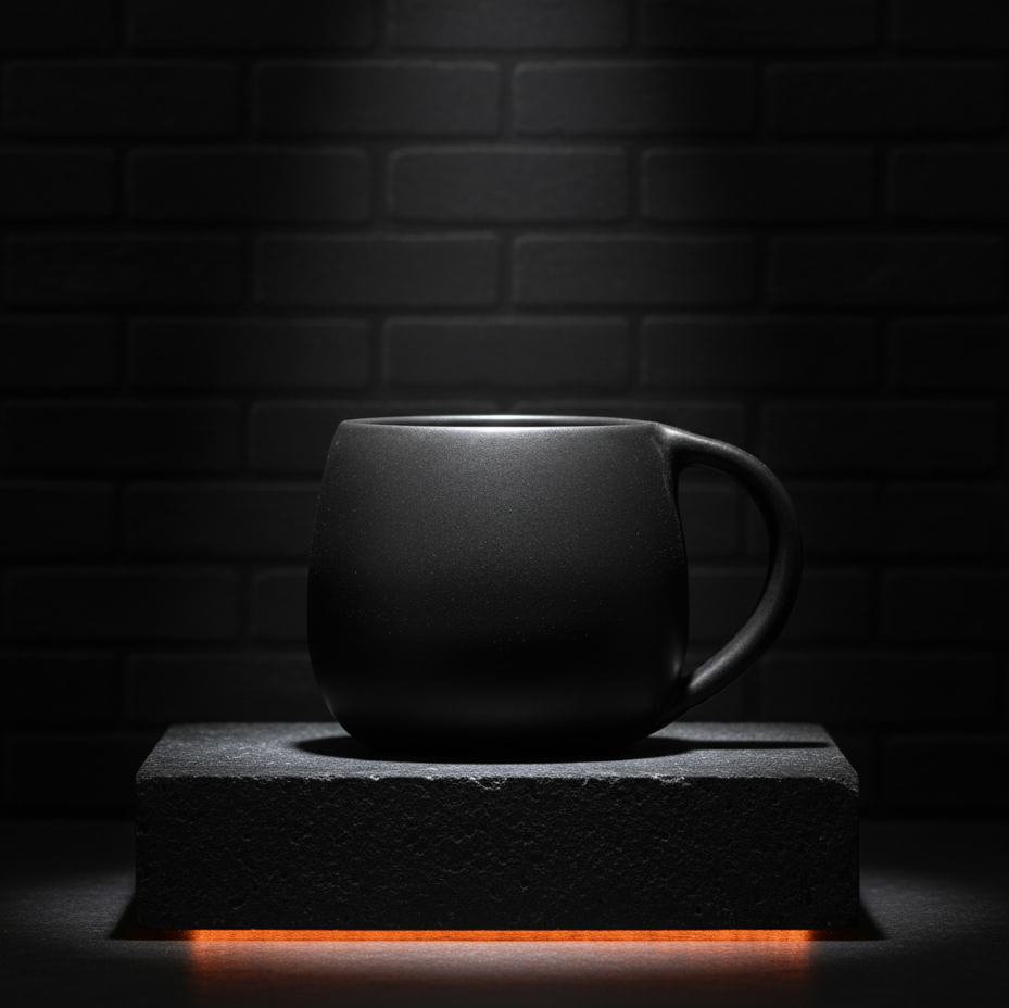 Custom Black Mug | Handmade Ceramic Coffee Gift Egypt  Totem Gift