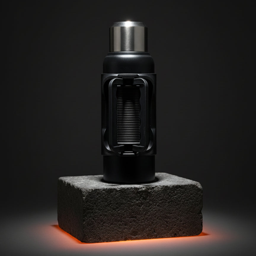 2-in-1 insulated water bottle with custom laser engraving detail