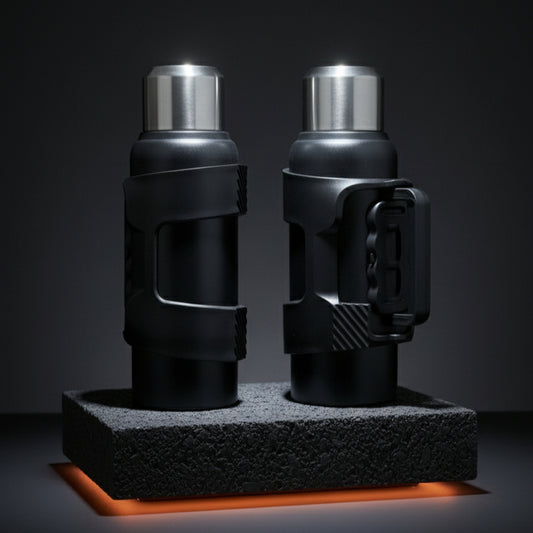 2-in-1 insulated water bottle dual chamber thermal insulation design