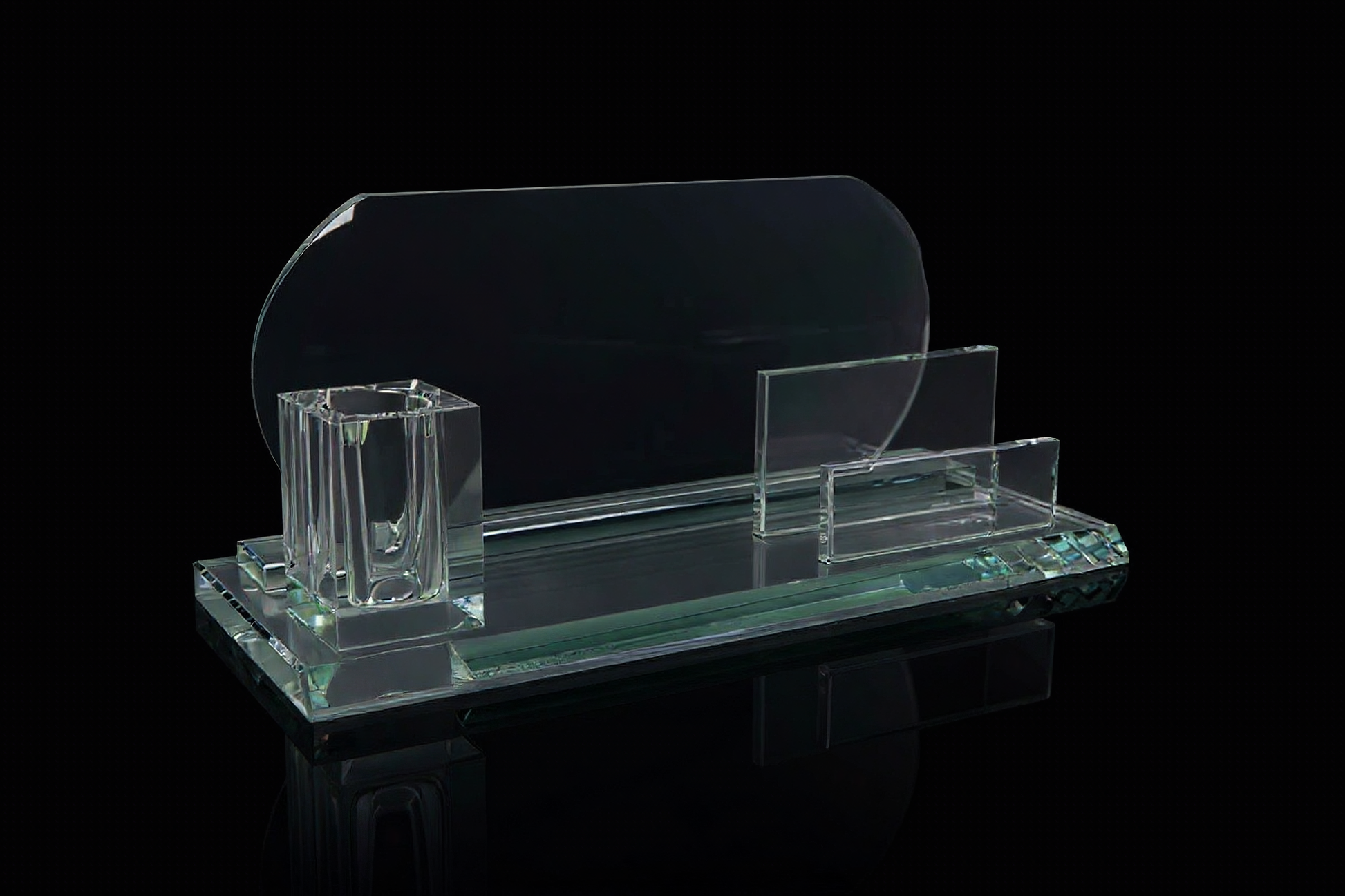 Crystal Desk Card Holder Stand