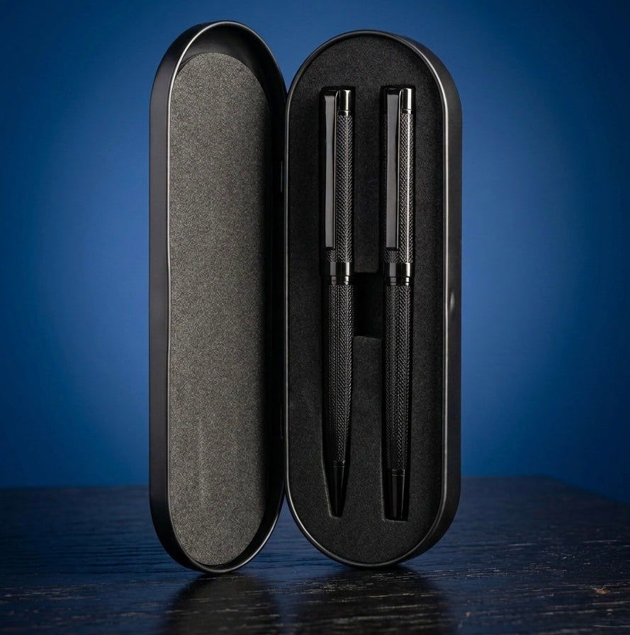 Professional black metal pen set - executive writing gift | Totem Gift Egypt