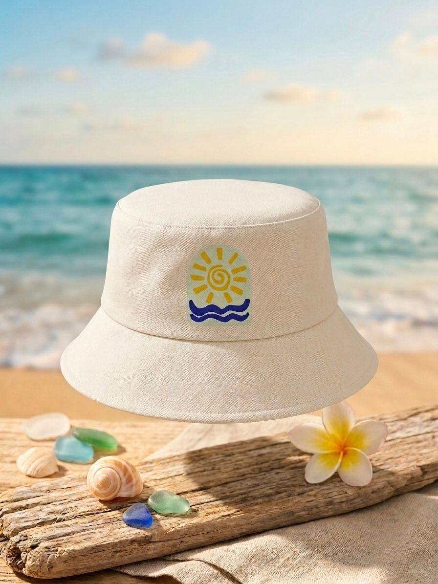 Sun and Sea cream bucket hat