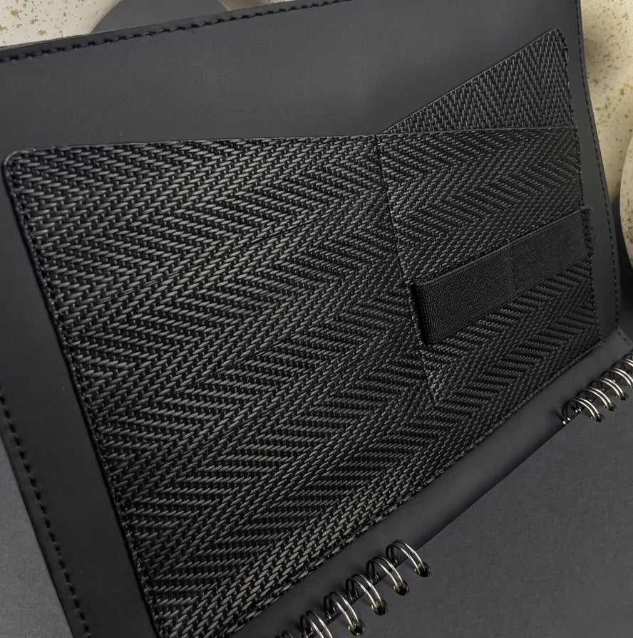 Premium textured notebook with personalized engraving