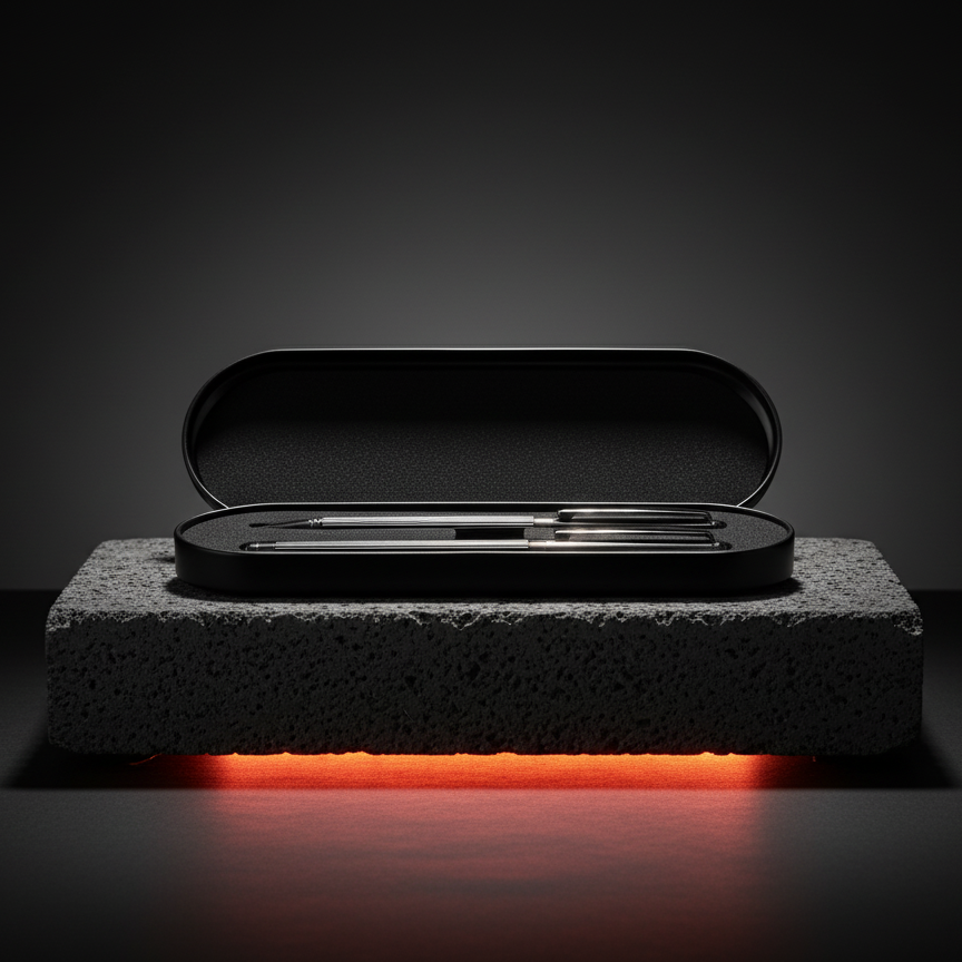 Elegant Black Metal Pen Set