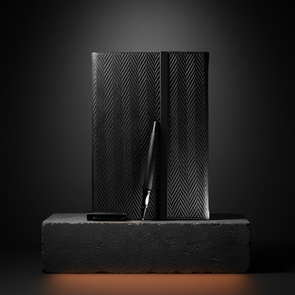 Chic Black-on-Black Writing Set