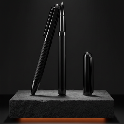 Elegant Black Metal Pen Set