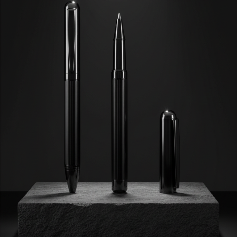 Elegant Black Metal Pen Set