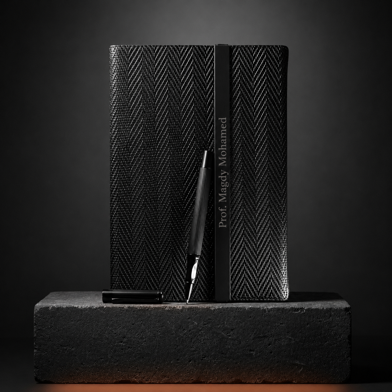 Chic Black-on-Black Writing Set