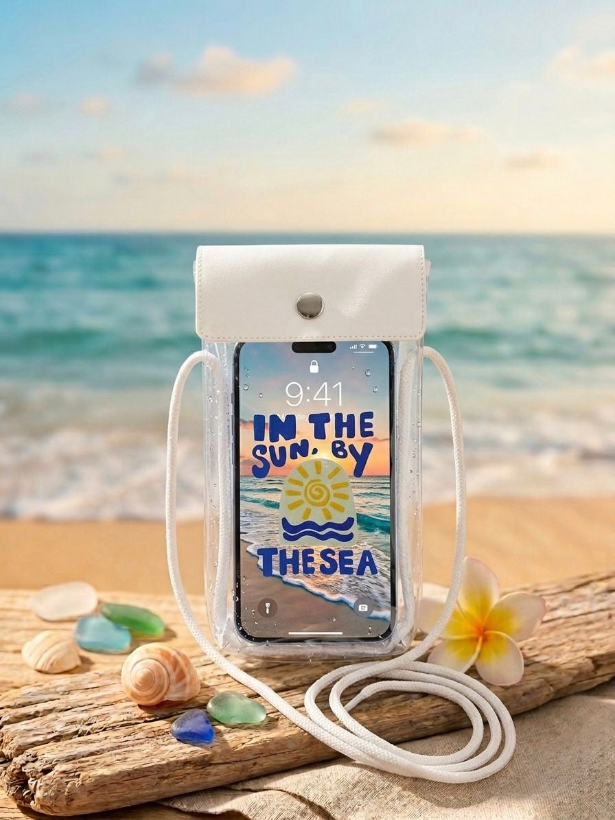 Sun and Sea clear crossbody phone pouch
