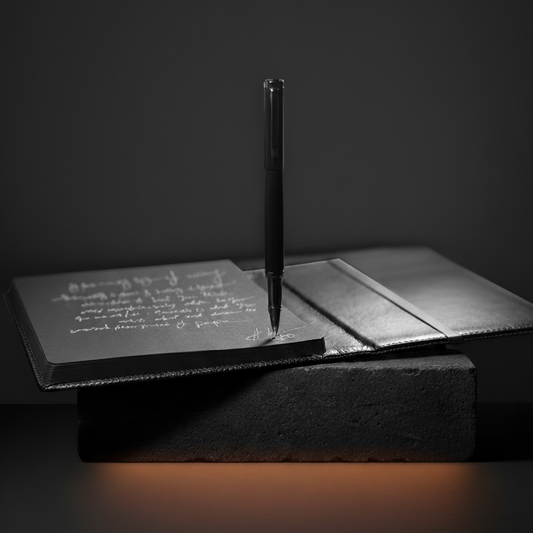Chic Black-on-Black Writing Set