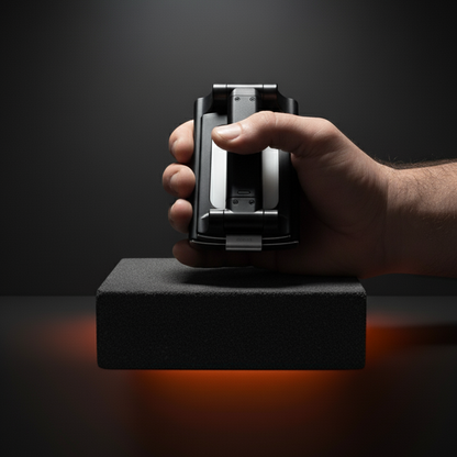 Smart foldable desk lamp on workspace - productivity lighting