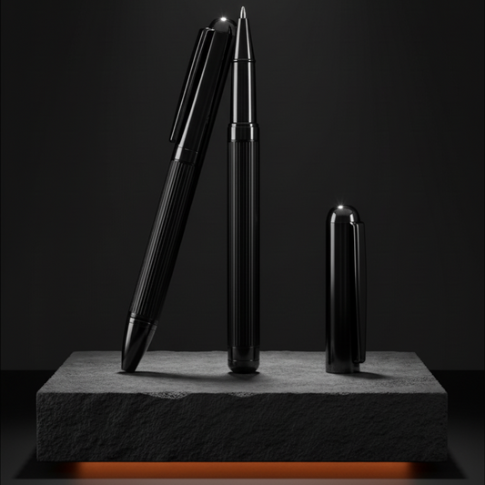 Elegant Black Metal Pen Set