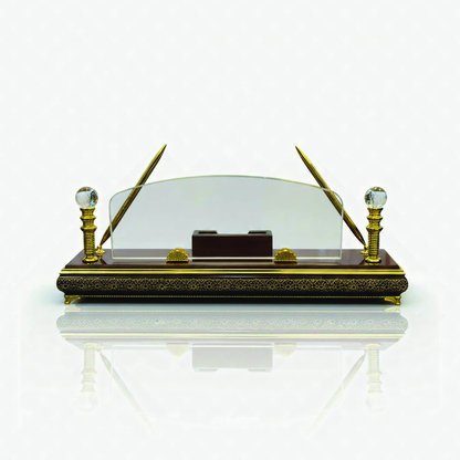 Crystal Desk Set with Pen Holder