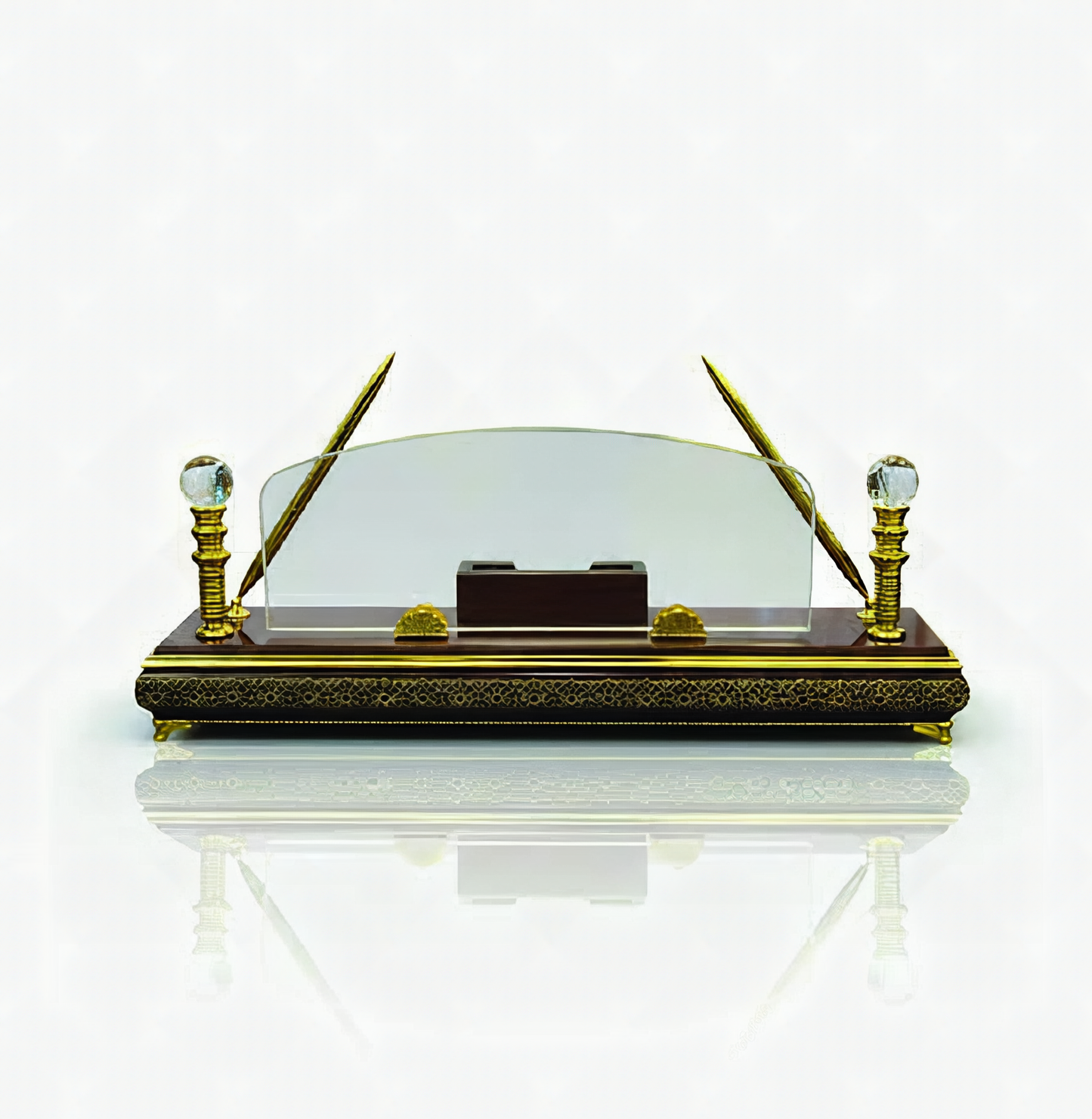 Crystal Desk Set with Pen Holder