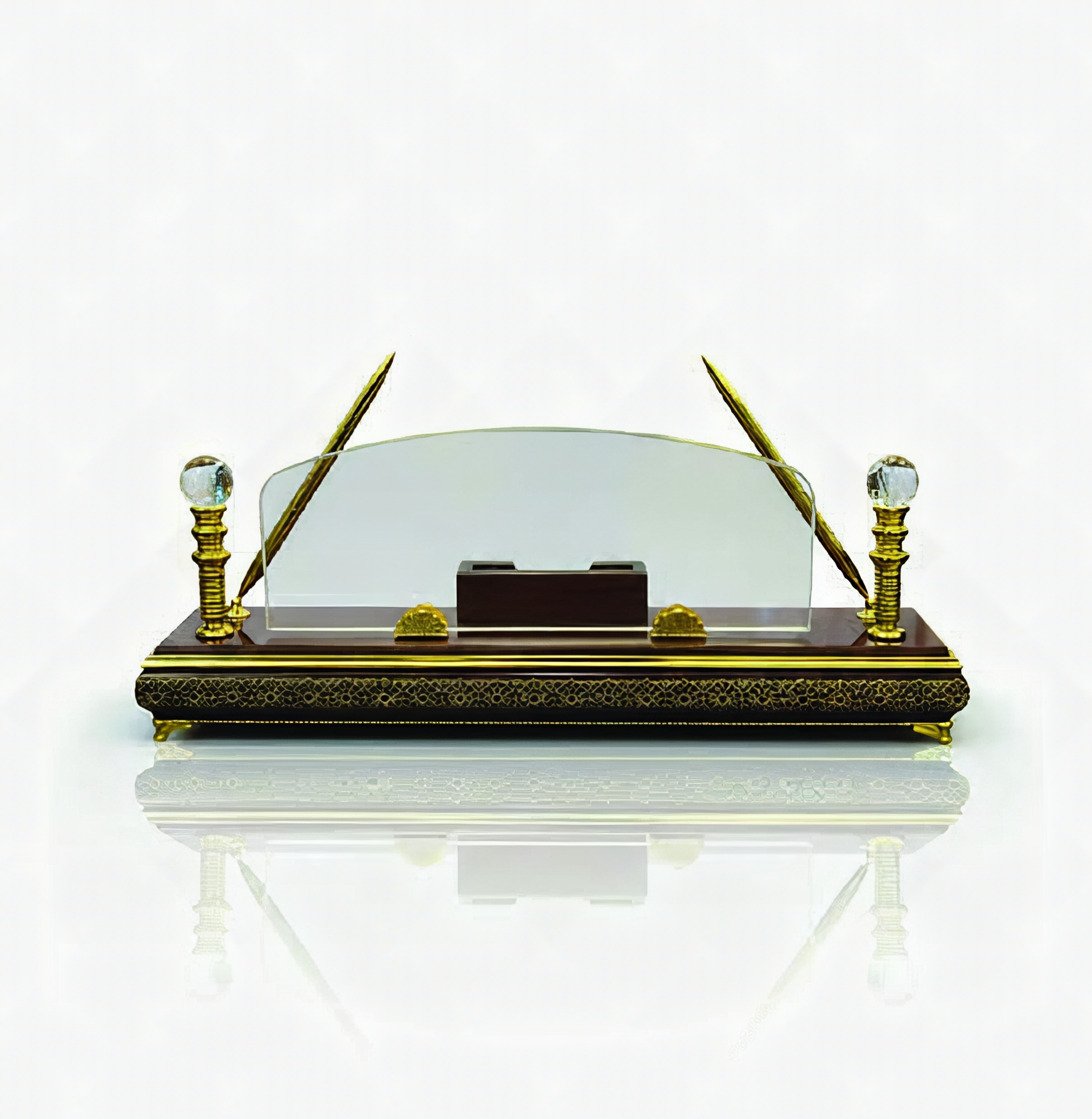 Crystal Desk Set with Pen Holder