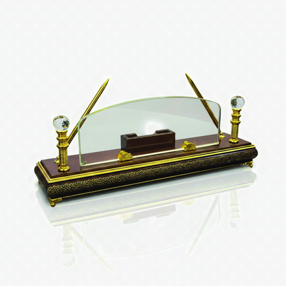 Crystal Desk Set with Pen Holder